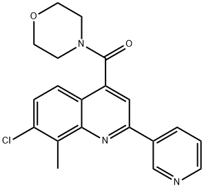 (7-chloro-8-methyl-2-pyridin-3-ylquinolin-4-yl)-morpholin-4-ylmethanone Struktur