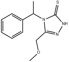 3-(methoxymethyl)-4-(1-phenylethyl)-1H-1,2,4-triazole-5-thione Struktur