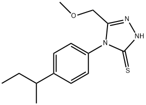 4-(4-butan-2-ylphenyl)-3-(methoxymethyl)-1H-1,2,4-triazole-5-thione Struktur