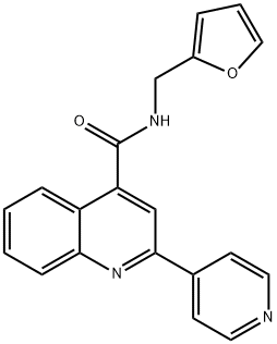 N-(furan-2-ylmethyl)-2-pyridin-4-ylquinoline-4-carboxamide Struktur