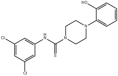 N-(3,5-dichlorophenyl)-4-(2-hydroxyphenyl)piperazine-1-carbothioamide Struktur