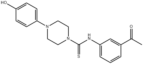 N-(3-acetylphenyl)-4-(4-hydroxyphenyl)piperazine-1-carbothioamide Struktur