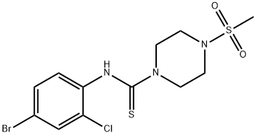 N-(4-bromo-2-chlorophenyl)-4-methylsulfonylpiperazine-1-carbothioamide Struktur