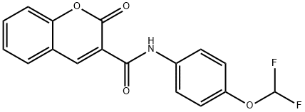 N-[4-(difluoromethoxy)phenyl]-2-oxochromene-3-carboxamide Struktur