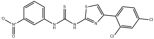 1-[4-(2,4-dichlorophenyl)-1,3-thiazol-2-yl]-3-(3-nitrophenyl)thiourea Struktur