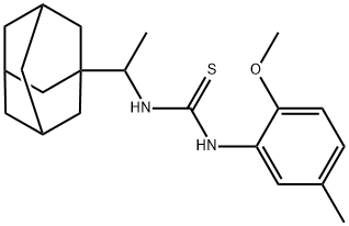 1-[1-(1-adamantyl)ethyl]-3-(2-methoxy-5-methylphenyl)thiourea Struktur