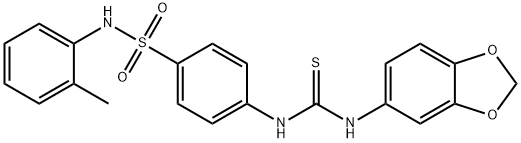 1-(1,3-benzodioxol-5-yl)-3-[4-[(2-methylphenyl)sulfamoyl]phenyl]thiourea Struktur