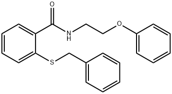 2-benzylsulfanyl-N-(2-phenoxyethyl)benzamide Struktur