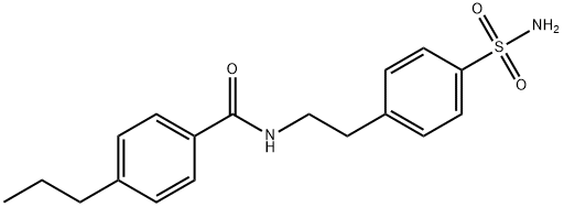 4-propyl-N-[2-(4-sulfamoylphenyl)ethyl]benzamide Struktur