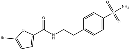 5-bromo-N-[2-(4-sulfamoylphenyl)ethyl]furan-2-carboxamide Struktur