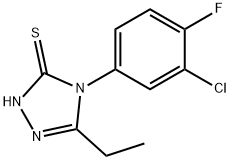 4-(3-chloro-4-fluorophenyl)-3-ethyl-1H-1,2,4-triazole-5-thione Struktur