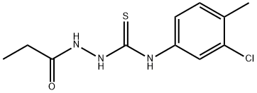 1-(3-chloro-4-methylphenyl)-3-(propanoylamino)thiourea Struktur