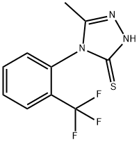 3-methyl-4-[2-(trifluoromethyl)phenyl]-1H-1,2,4-triazole-5-thione Struktur