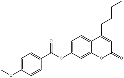 (4-butyl-2-oxochromen-7-yl) 4-methoxybenzoate Struktur