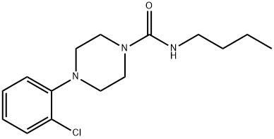 N-butyl-4-(2-chlorophenyl)piperazine-1-carboxamide Struktur