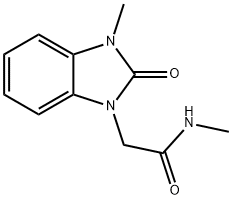 N-methyl-2-(3-methyl-2-oxobenzimidazol-1-yl)acetamide Struktur