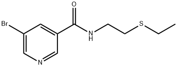 5-bromo-N-(2-ethylsulfanylethyl)pyridine-3-carboxamide Struktur