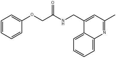 N-[(2-methylquinolin-4-yl)methyl]-2-phenoxyacetamide Struktur