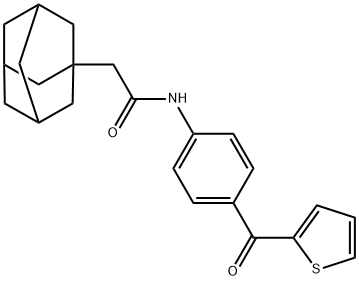 2-(1-adamantyl)-N-[4-(thiophene-2-carbonyl)phenyl]acetamide Struktur