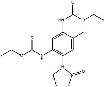 ethyl N-[5-(ethoxycarbonylamino)-2-methyl-4-(2-oxopyrrolidin-1-yl)phenyl]carbamate Struktur