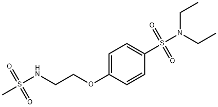 N,N-diethyl-4-[2-(methanesulfonamido)ethoxy]benzenesulfonamide Struktur