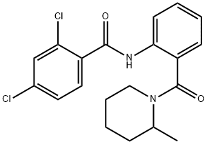 2,4-dichloro-N-[2-(2-methylpiperidine-1-carbonyl)phenyl]benzamide Struktur