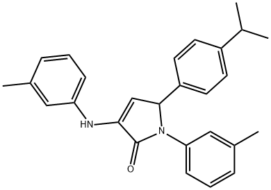 4-(3-methylanilino)-1-(3-methylphenyl)-2-(4-propan-2-ylphenyl)-2H-pyrrol-5-one Struktur