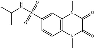 1,4-dimethyl-2,3-dioxo-N-propan-2-ylquinoxaline-6-sulfonamide Struktur