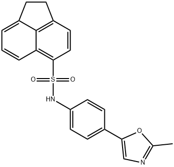 N-[4-(2-methyl-1,3-oxazol-5-yl)phenyl]-1,2-dihydroacenaphthylene-5-sulfonamide Struktur