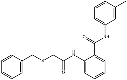 2-[(2-benzylsulfanylacetyl)amino]-N-(3-methylphenyl)benzamide Struktur