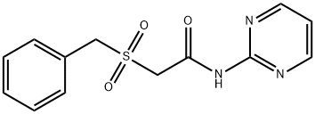 2-benzylsulfonyl-N-pyrimidin-2-ylacetamide Struktur