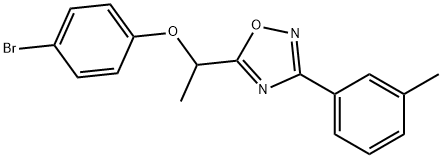 5-[1-(4-bromophenoxy)ethyl]-3-(3-methylphenyl)-1,2,4-oxadiazole Struktur