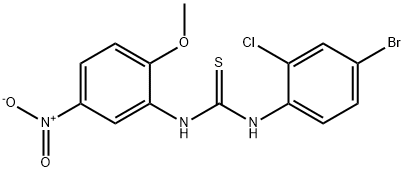 1-(4-bromo-2-chlorophenyl)-3-(2-methoxy-5-nitrophenyl)thiourea Struktur