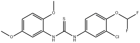 1-[3-chloro-4-(difluoromethoxy)phenyl]-3-(2,5-dimethoxyphenyl)thiourea Struktur