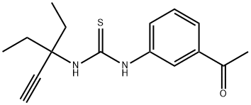 1-(3-acetylphenyl)-3-(3-ethylpent-1-yn-3-yl)thiourea Struktur