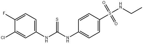 1-(3-chloro-4-fluorophenyl)-3-[4-(ethylsulfamoyl)phenyl]thiourea Struktur