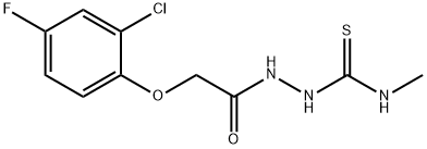 1-[[2-(2-chloro-4-fluorophenoxy)acetyl]amino]-3-methylthiourea Struktur