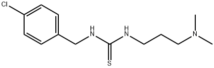 1-[(4-chlorophenyl)methyl]-3-[3-(dimethylamino)propyl]thiourea Struktur