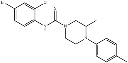 N-(4-bromo-2-chlorophenyl)-3-methyl-4-(4-methylphenyl)piperazine-1-carbothioamide Struktur