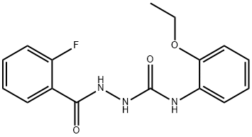 1-(2-ethoxyphenyl)-3-[(2-fluorobenzoyl)amino]urea Struktur