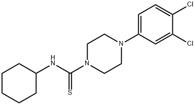 N-cyclohexyl-4-(3,4-dichlorophenyl)piperazine-1-carbothioamide Struktur