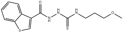 1-(1-benzothiophene-3-carbonylamino)-3-(3-methoxypropyl)thiourea Struktur