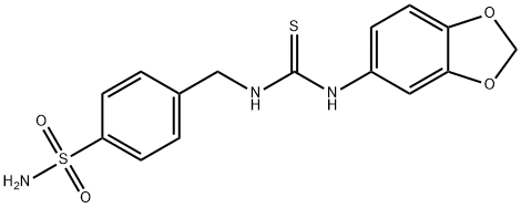 1-(1,3-benzodioxol-5-yl)-3-[(4-sulfamoylphenyl)methyl]thiourea Struktur