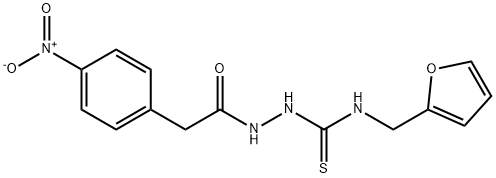 1-(furan-2-ylmethyl)-3-[[2-(4-nitrophenyl)acetyl]amino]thiourea Struktur