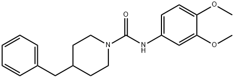 4-benzyl-N-(3,4-dimethoxyphenyl)piperidine-1-carboxamide Struktur