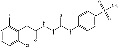 1-[[2-(2-chloro-6-fluorophenyl)acetyl]amino]-3-(4-sulfamoylphenyl)thiourea Struktur