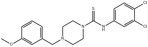 N-(3,4-dichlorophenyl)-4-[(3-methoxyphenyl)methyl]piperazine-1-carbothioamide Struktur