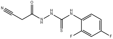 1-[(2-cyanoacetyl)amino]-3-(2,4-difluorophenyl)thiourea Struktur