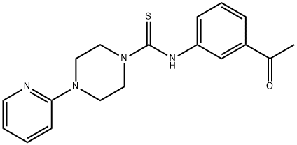 N-(3-acetylphenyl)-4-pyridin-2-ylpiperazine-1-carbothioamide Struktur