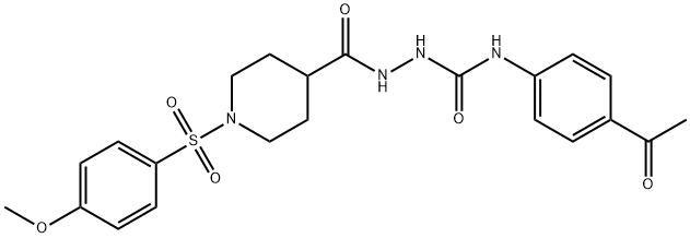 1-(4-acetylphenyl)-3-[[1-(4-methoxyphenyl)sulfonylpiperidine-4-carbonyl]amino]urea Struktur